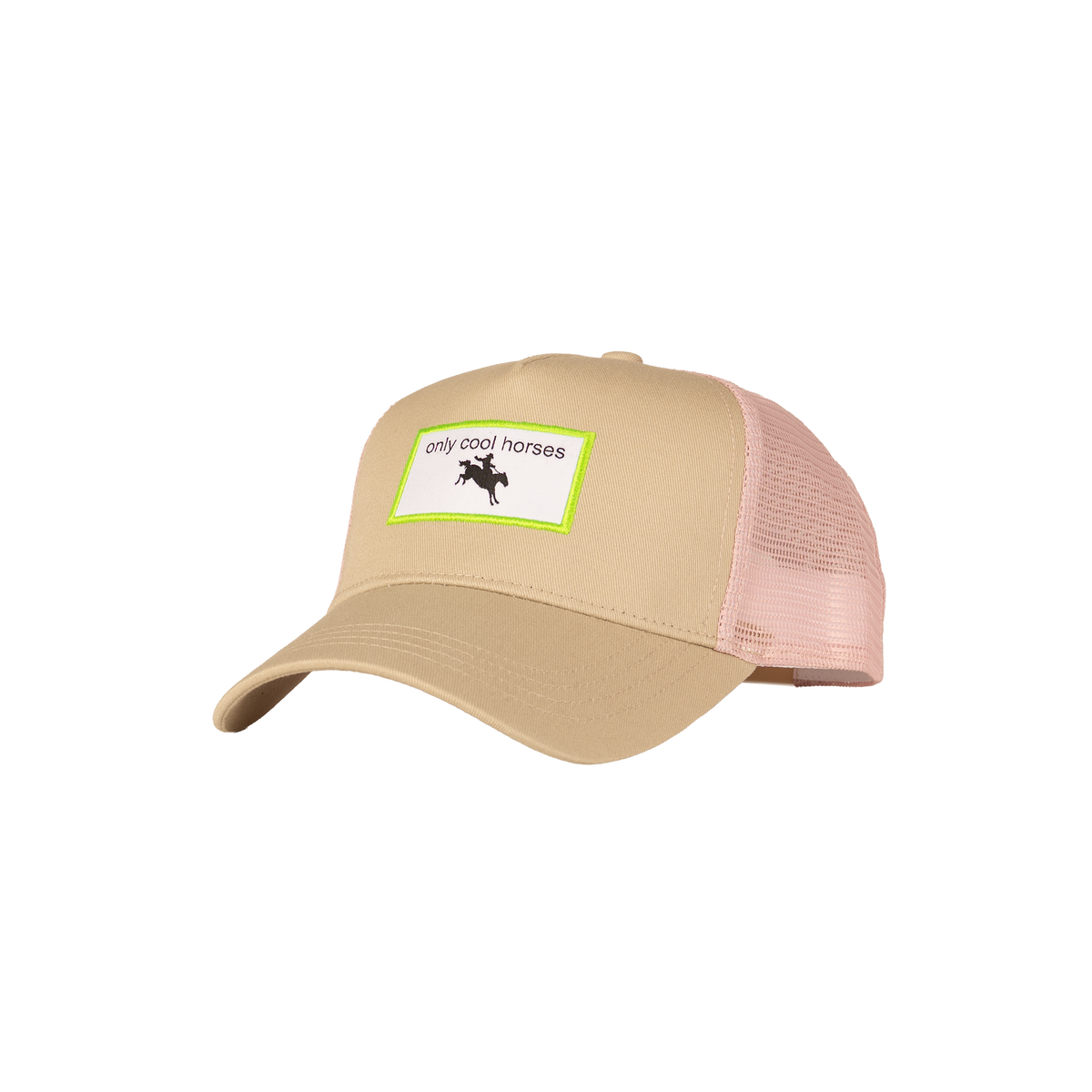 Only Cool Horses embroidered trucker cap for horse lovers