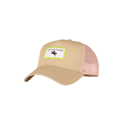 Only Cool Horses embroidered trucker cap for horse lovers