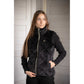 Padded riding vest with adjustable hem for protection against cold air