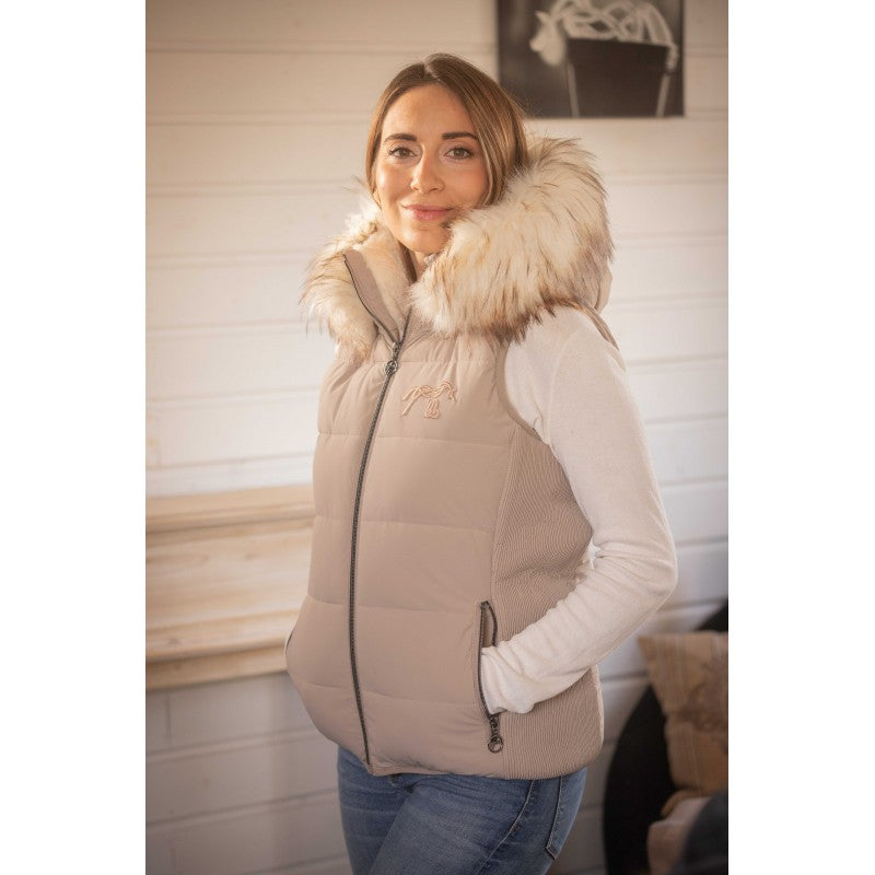 Padded riding vest with soft fleece lining for additional warmth