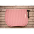 Pale pink saddle blanket with rhinestone edge