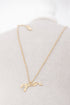 Penelope Angele Gold Necklace with delicate chain and signature horse logo pendant