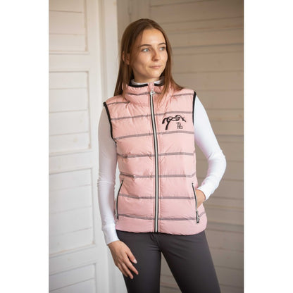Penelope Anouck sleeveless equestrian jacket with two practical zipped front pockets.