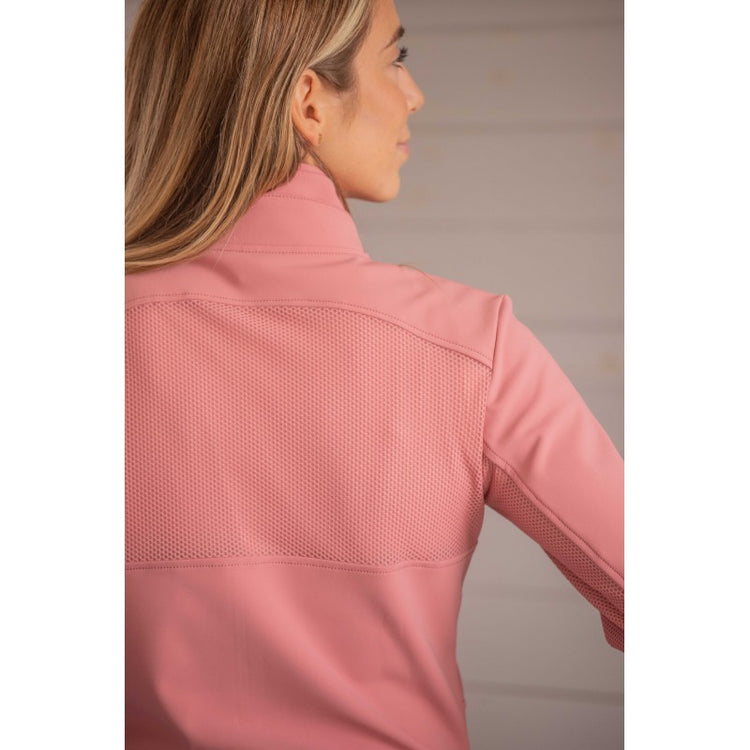 Penelope Azylis competition riding jacket with high collar, over-collar and refined 3D chest logo.