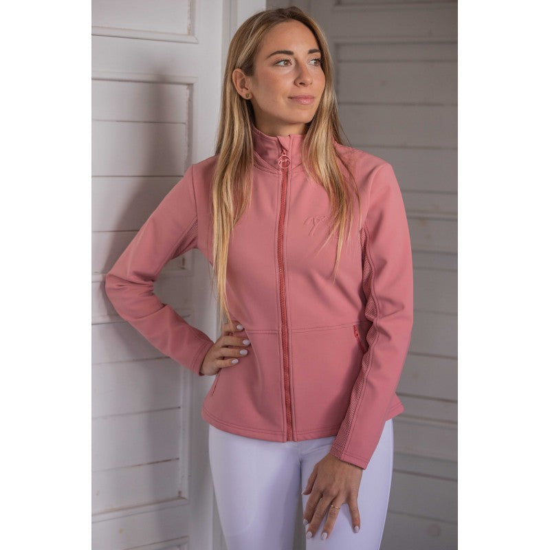 Penelope Azylis stretch equestrian jacket with full-length zipper and two practical front pockets.