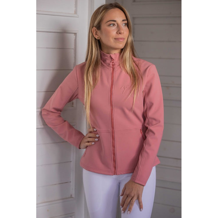 Penelope Azylis stretch equestrian jacket with full-length zipper and two practical front pockets.