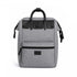 Penelope Backy backpack with embossed logo patch and decorative stitching