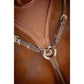 Penelope Bip Flap breastplate attachment with leather and elastic construction.