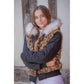 Penelope Bomber Jacket LeoLyon with faux fur hood and zip fastening