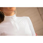 Penelope Bruges Mesh technical show shirt with zip collar and moisture-wicking performance fabric.