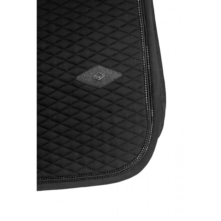 Penelope Calisson saddle pad with double glitter edging for a sparkling competition-ready finish.