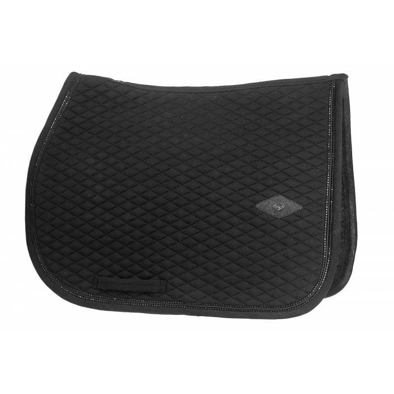 Penelope Calisson Saddle Pad with elegant double glitter trim and subtle glitter logo.