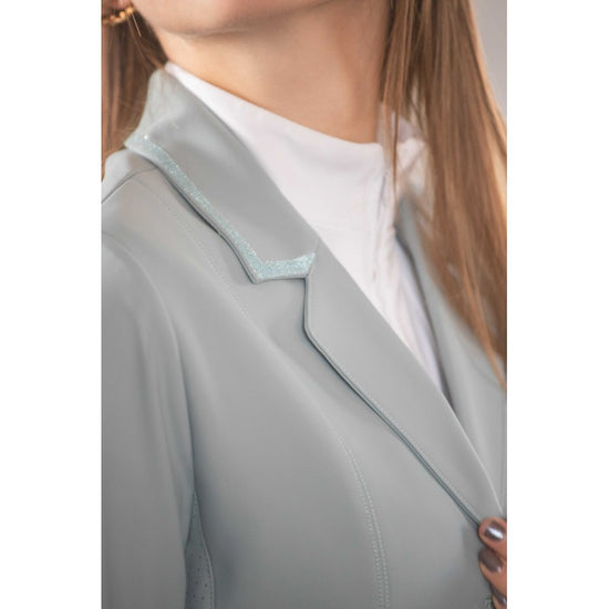 Penelope women’s show jacket with glitter pocket details sage green