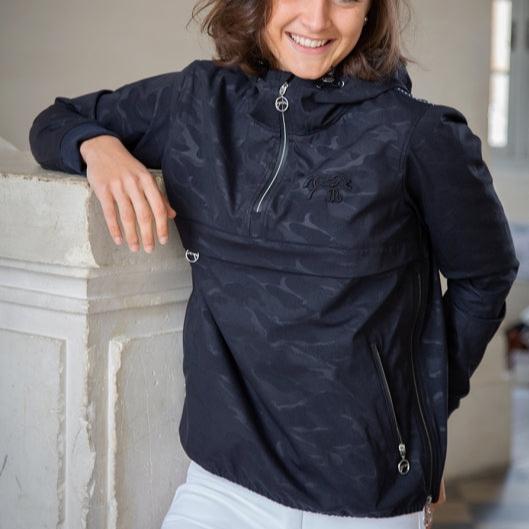 Penelope Kayak equestrian rain jacket designed for horse riders.