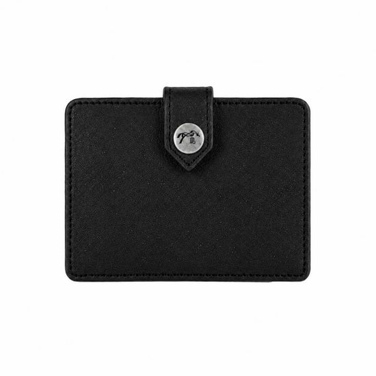 Penelope Cartoon folding card holder with booklet-style construction