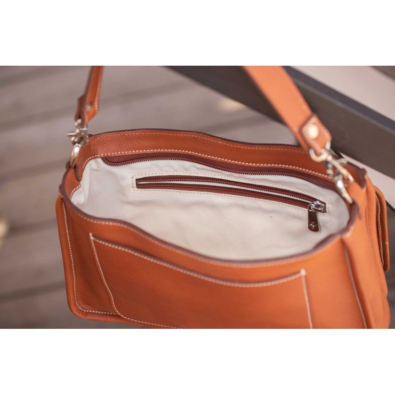 handbag with inside pockets