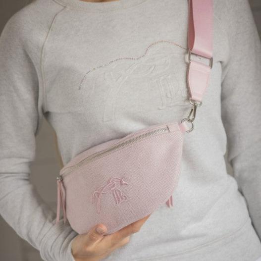 Penelope Chevron crossbody bag with practical zipped compartments for everyday essentials.