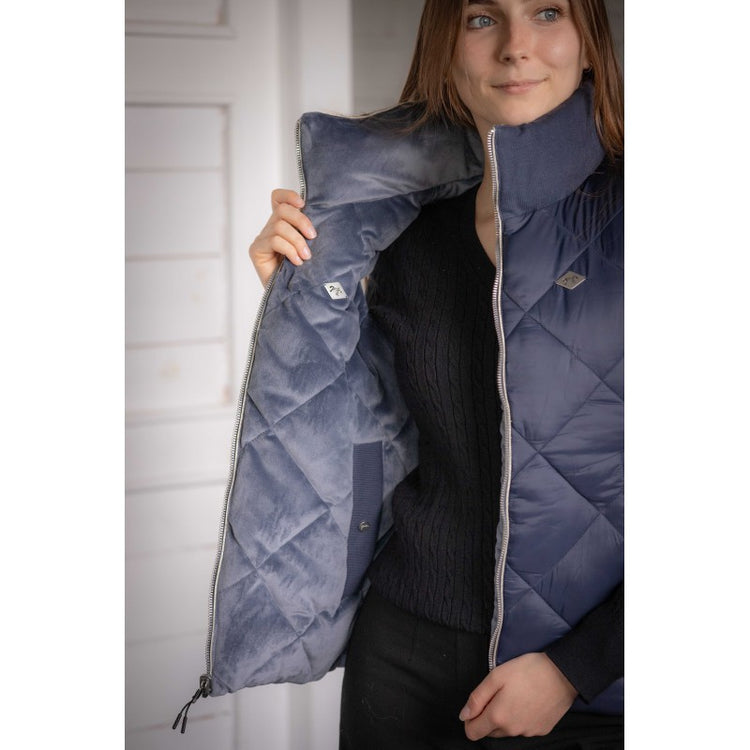Penelope Chouki reversible puffer vest with two fabric finishes