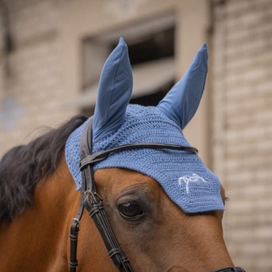 Penelope Collection Ear Bonnet with lightweight cotton crochet design and comfortable stretch ears.