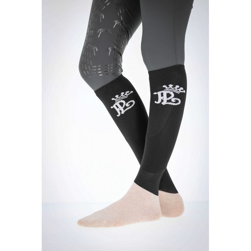 Penelope Concours riding socks with an ultra-thin knee-high upper and elegant logo detail