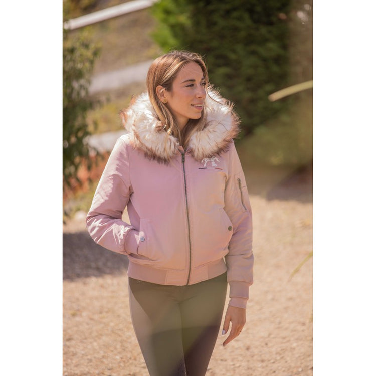 Penelope equestrian bomber jacket for riders at the stable and shows.