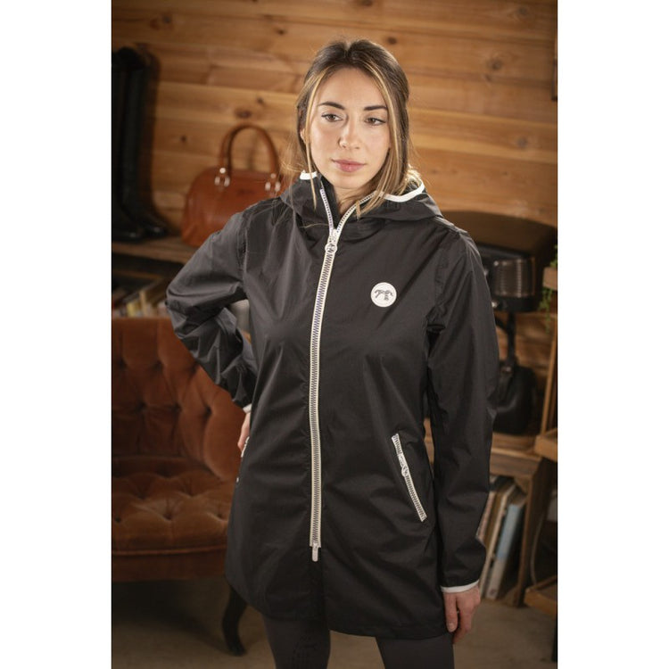 Penelope Fashion Rain Coat with lightweight mid-length waterproof design.