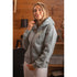 Penelope Fluore rhinestone hoodie with a comfortable design for riding and everyday wear.