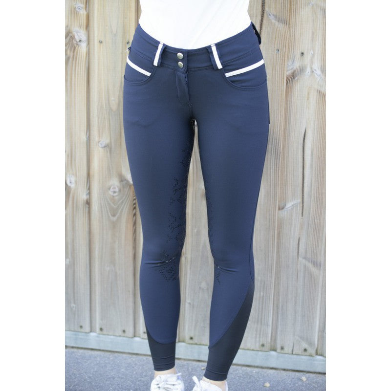 Penelope full seat breeches with Lycra ankle panels for reduced bulk under boots.