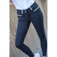 Penelope Fun Black Full Seat Breeches for women with soft silicone grip