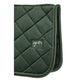 Horse saddle pad with crystal detailing and diamond-shaped quilting.