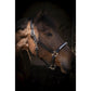 Penelope Harmonie Halter crafted from cowhide leather with elegant rhinestone detailing on the noseband.