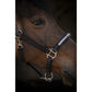 Penelope Harmonie leather halter with Point Sellier patent leather stitching and stainless steel buckles.