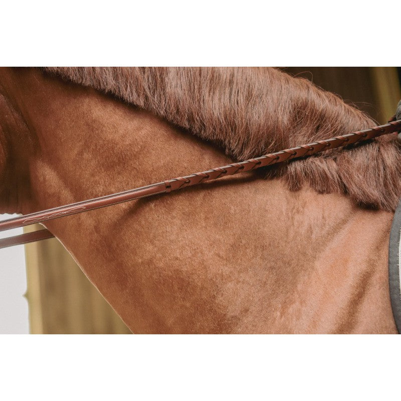 Penelope Hunter US cavesson bridle with removable flash strap and softly padded headpiece.