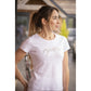 Penelope Iconic Strass T-shirt with delicate 3D embroidery and sparkling rhinestone details.