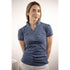 Penelope Iliana Polo Shirt for women with elegant V-neck and stand-up collar.
