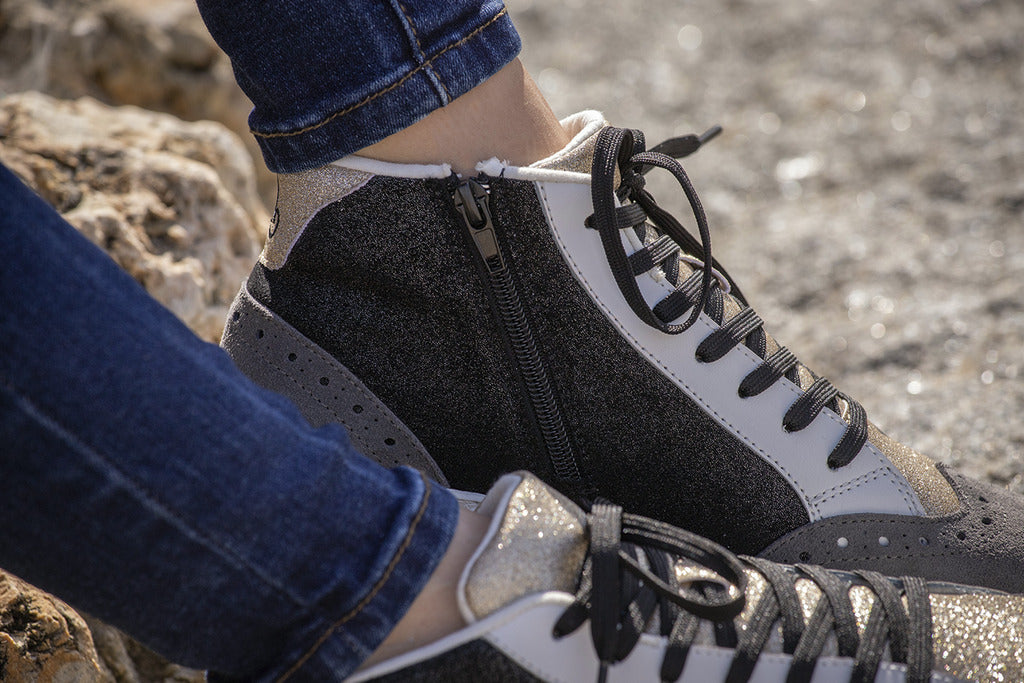 Penelope Jupiter ladies trainers with practical inner zipper for easy fitting.