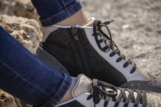 Penelope Jupiter ladies trainers with practical inner zipper for easy fitting.