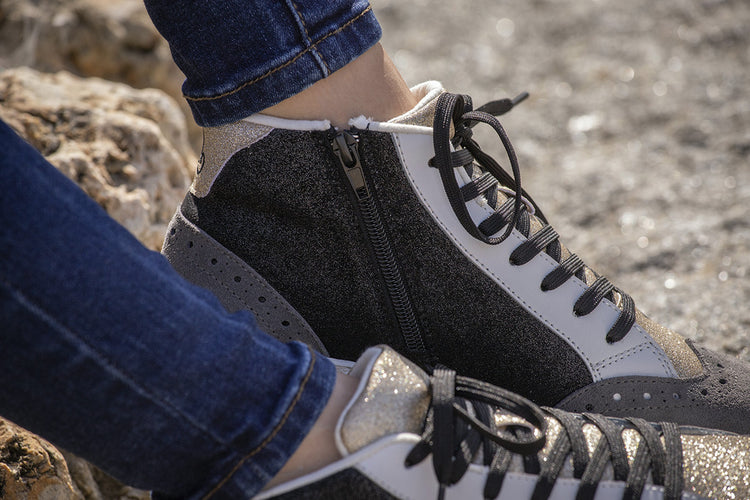 Penelope Jupiter ladies trainers with practical inner zipper for easy fitting.