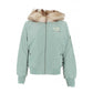 Penelope Kids Lyon short bomber jacket with elasticated hem, cuffs and chest embroidery.