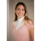 Penelope Las Honey show shirt with lightweight breathable honeycomb fabric and elegant plastron.