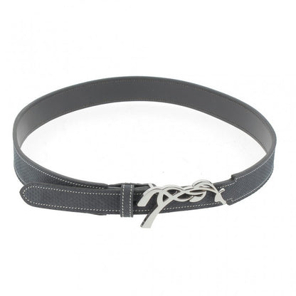 Penelope leather belt with distinctive logo clasp in stainless steel.