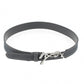 Penelope leather belt with distinctive logo clasp in stainless steel.