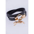 Penelope leather bracelet with signature equestrian logo detail.