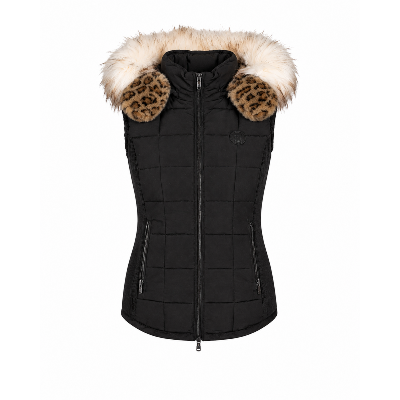 Penelope LeoRoge padded riding vest with removable hood