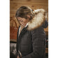 Equestrian parka with big faux fur hood