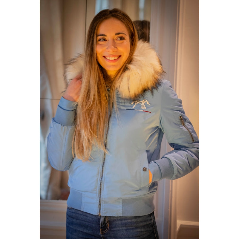 Penelope Lyon Bomber Jacket with a modern equestrian-inspired design.