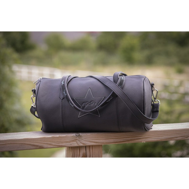 Penelope Medium Bowl leather bag with removable shoulder strap.