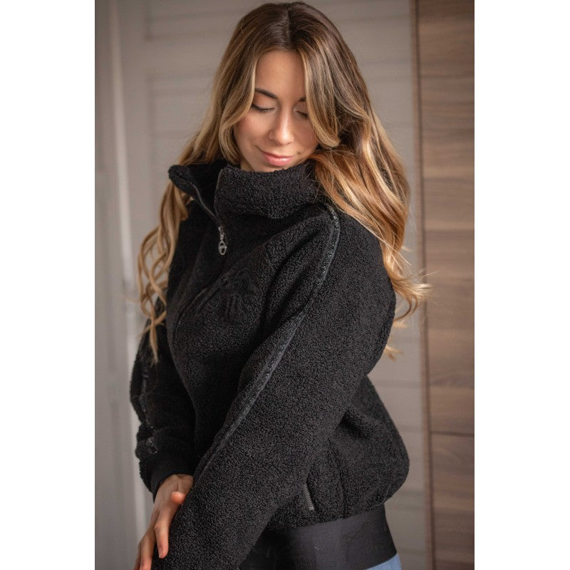 Penelope Miwi equestrian zip jacket with ultra-soft fleece, zipped pockets and branded elastic waistband.