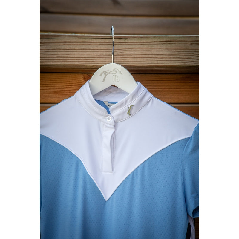 Penelope Moon stretch competition shirt for equestrian events.