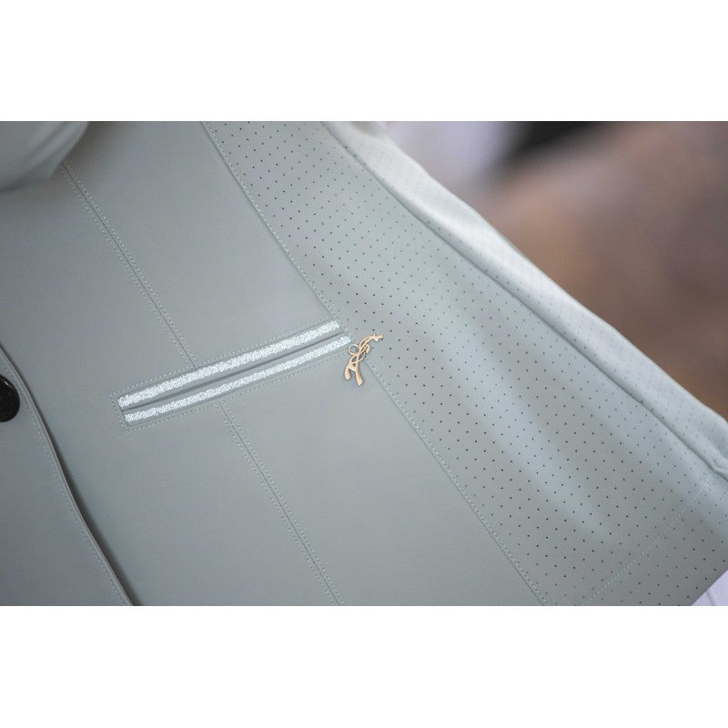 Breathable air permeable show jacket for equestrian competitions